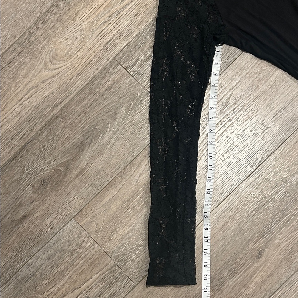 Maurices Black Lace Sleeve Blouse - Picture 5 of 8
